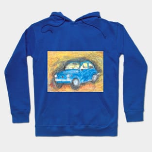 fiat 500 - blue Hoodie